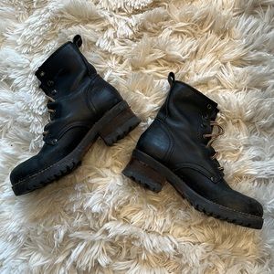 Stylish Lug sole work boots